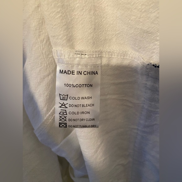 Chic White and Blue Women's Maxi Dress - Picture 9 of 15